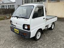 【長野発★0964★丸目!!★レア!!★車検付!!】三菱 ミニキャブトラック 型式:V-U42T 走行:7万km台 5桁メーター マニュアル4速!! 格安☆売切_画像1