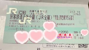 青春18きっぷ　残り1回分　有効期限：2024年4月10日まで