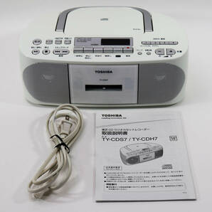 TOSHIBA/東芝 CDラジオカセットレコーダー TY-CDH7 取扱説明書 箱付 カラオケ ラジカセの画像1