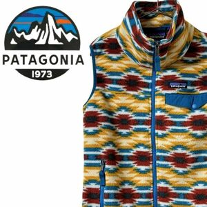 パタゴニア Patagonia シンチラ スナップT フリース ベスト 総柄 メキシコ製 ウィメンズS