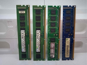 PC3 本体用 DDR3 メモリ 中古パーツ×4枚セット(ジャンク 現状品 動作未確認 )