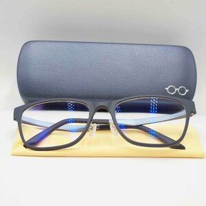 【度入り】EYEs CLOUD EC-1061 メガネ＜ヘルスケア用品＞グッドデザイン賞 アイウエア ブルー系 57□19-150 小キズあり