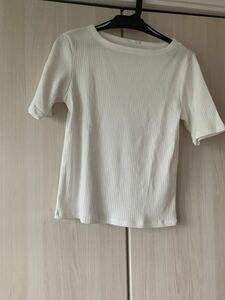 ジーユー GU 白系 Tシャツ 半袖 トップス カットソー Lサイズ