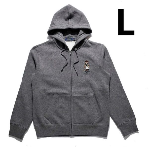 ポロ ラルフローレン パーカー 裏起毛 グレー L