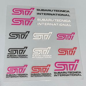 STI ステッカー シール １５枚セット スバル インプレッサ フォレスター アウトバック レガシ WRX レヴォーグの画像1