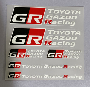 トヨタ GR Gazoo Racing ガズーレーシング ステッカー シール ヤリス 86 スープラ GR SPORT 6点セット ホワイト⑧