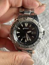 【#kk】SEIKO 腕時計 SOLAR シルバー　ブラック　STEEL-G 050180 セイコー _画像1