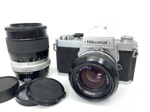 美品 / 動作確認済 ニコン Nikon Nikomat FT2 + Nikkor 50mm F/1.4 & Q Auto 135mm F/2.8　レンズ シャッター、変速、露出計稼働確認済