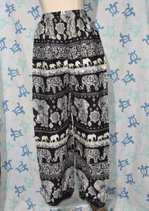 * free shipping * Thai pants * Asian ethnic *. pattern * men's * lady's * free size * new goods *Z02 black 