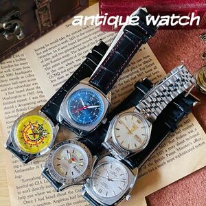 [1 jpy start ] with translation! junk 5ps.@# great popularity /htm/ hand winding men's wristwatch /1970*s Vintage / antique watch 