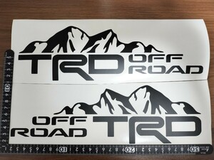 【30cm】TRD OFFROAD カッティングステッカー マットブラック 2枚 左右 反転 30cm TOYOTA ランクル ハイラックス FJクルーザー タコマ　