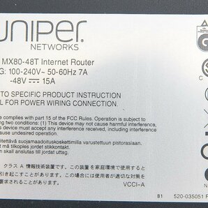 Juniper Networks ネットワークルーター MX80-48T【中古/現状品/初期化済み】 #UTの画像8