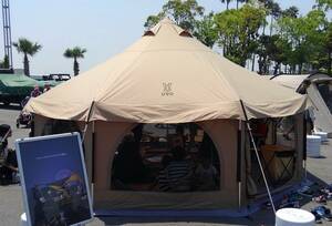 【中古】DOD タケノコテント タンカラー T8-495-TN (TAKENOKO TENT)　＋　グランドシートGS8-496