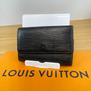 hz161 美品 LOUIS VUITTON ルイヴィトン エピ ノワール キーケース 6連 レザー スペイン製 刻印あり ゴールド金具 レディース メンズ 人気