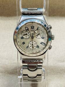 swatch IRONY FOUR(4) JEWELS クロノグラフ 中古電池切れ 最低落札設定無し