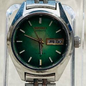 SEIKO レディース 21石 2706-0290 AUTOMATIC 緑文字盤 中古経年保管品の画像2