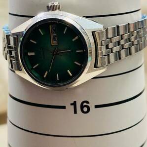 SEIKO レディース 21石 2706-0290 AUTOMATIC 緑文字盤 中古経年保管品の画像4