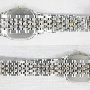 ◎ 中古品 OMEGA オメガ シーマスター 腕時計 クオーツ デイト ゴールド×シルバー 白文字盤 スクエア メンズ レディース スイスの画像6