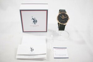 ◎ Nakao Bijin US Polo Assn US-1B Quartz Watch Watch The Black Gold Dial