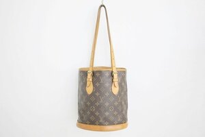 ◎ 中古品 LOUIS VUITTON ルイヴィトン M42238 モノグラム プチ・バケット ハンドバッグ トートバッグ ブラウン 茶 レザー 革 レディース