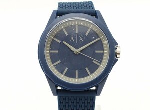 [ не использовался ] Armani Exchange AX7118 кварц темно-синий мужские наручные часы браслет * с коробкой ARMANIEXCHANGE z24-1229 б/у товар z_w