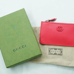 ☆【中古】GUCCI 701070 ダブルG キーチェーン カードケース コインケース ピンク k_b 24-1431の画像7