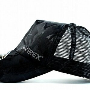 AVIREX 限定 メッシュキャップ メンズ ブラックシリーズ アビレックス 帽子 キャップ ブランド 14587700-80 ブラック 新品 1円 スタートの画像5