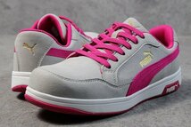 PUMA プーマ 安全靴 メンズ エアツイスト スニーカー セーフティーシューズ 靴 ブランド 64.221.0 グレー＆ピンク ロー 26.5cm / 新品_画像2