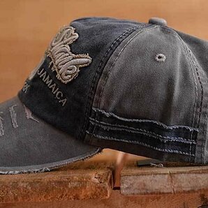 ROCK SHARK ダメージ加工 Vintage キャップ 帽子 メンズ レディース 9009978 7994850 K-1 グレー 新品 1円 スタートの画像4
