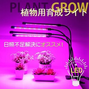 植物育成ライト LED クリップ スタンド 植物育成 観葉植物 多肉植物育成 育成ライト 植物 80LED 40W 7988106 ブラック 新品 1円 スタートの画像3