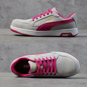 PUMA プーマ 安全靴 メンズ エアツイスト スニーカー セーフティーシューズ 靴 ブランド 64.221.0 グレー＆ピンク ロー 28.0cm / 新品の画像4