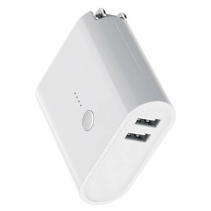 【持ち運べる2WAYタイプ】モバイルバッテリー コンセント 2in1 変換 USB 充電器 ケーブル スマホ ACアダプター もち充 旅行 7988193 / 新品の画像6