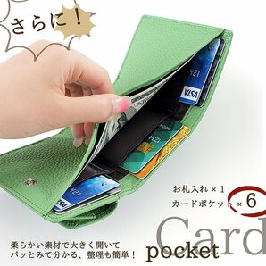 財布 ミニ財布 短財布 メンズ レディース コンパクト レザー 革 本革 牛革 ショートウォレット 7987147 ワイン 新品 1円 スタートの画像4