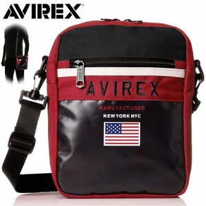 AVIREX ショルダーバッグ サコッシュ メンズ 7987212 アヴィレックス ブランド 正規品 アビレックス AX2004 アカ 新品 1円 スタート