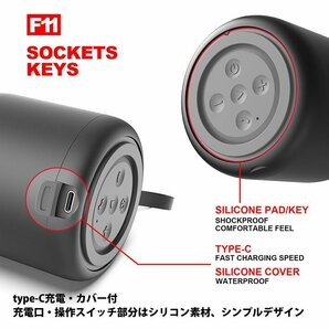 Bluetooth 5.0 スピーカー ワイヤレス IPX4 防水 iphone android pc 充電 Type-C アウトドア キャンプ 7987391 ブラック 新品 1円 スタートの画像6