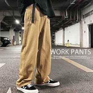  work pants cargo pants men's lady's bottoms relax pants Easy pants outdoor 7987816 L khaki new goods 1 jpy start 