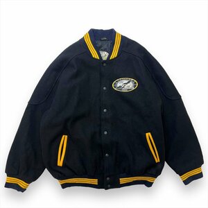 ウールジャケット ジャケット ブラック 古着 メンズ 3XL 裏地キルティング YAMAHA ヤマハ 50周年 企業 オーバーサイズ