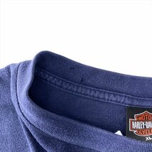 ハーレーダビッドソン Tシャツ 半袖 ネイビー Harley-Davidson 古着 メンズ XL ワシ イーグル フランス USA製 クリーニング済み_画像5