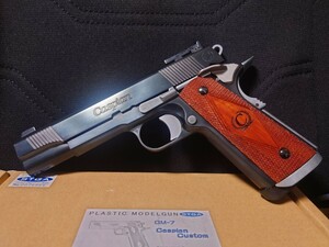 taniokoba Champion custom blue wing wooden grip attaching HW model gun not yet departure fire 