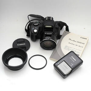 美品 キャノン PowerShot SX50 HS ブラック デジカメ Canon デジタルカメラ 本体 (23842)