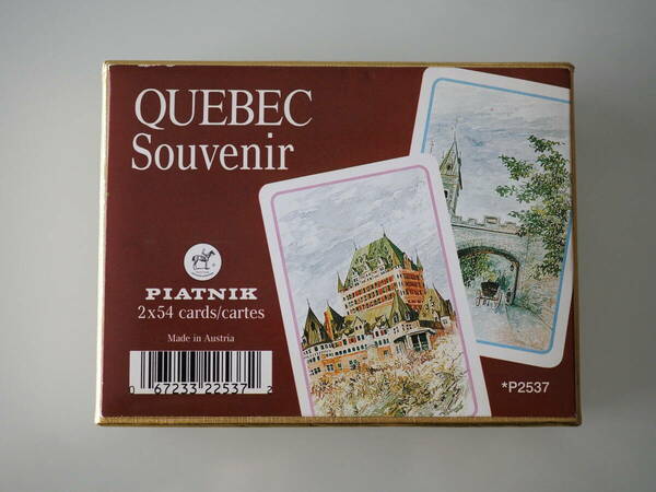 【トランプ】ブリッジサイズ カード ケベック土産 オーストリア製 ケベック PIATNIK QUEBEC Souvenir