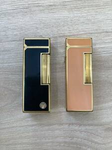 ダンヒル dunhill ライター ローラー 2点　ブラック &サーモンピンク