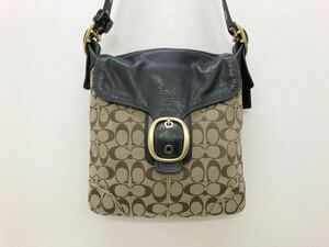 COACH コーチ ショルダーバッグ 11436 シグネチャー レザー キャンバス 