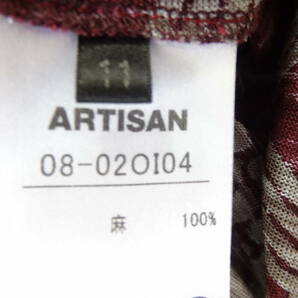 ARTISAN アルチザン 半袖ロング丈カットソー サイズ１１ ＵＳＥＤの画像4