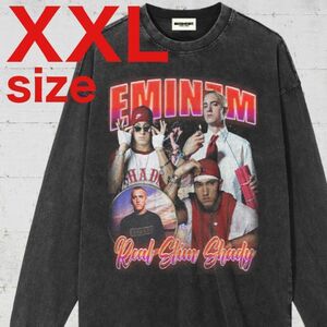 エミネム　EMINEM　8mile　ロンT　ラップ　Tシャツ　ブラック　XXL