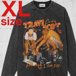 TRAVIS　トラヴィススコット　サウンド　RAP　ロンT　ブラック　XLサイズ