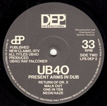英 レゲー、スカ、ダブ　UB40　LP　Present Arms In Dub　1981年_画像6