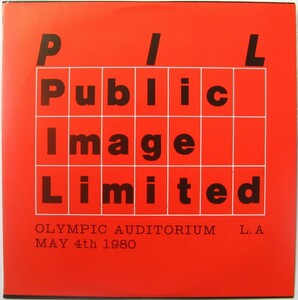 英 ニューウエイブ、アヴァンギャルド　PIL（パブリック・イメージ・リミテッド） 非公式2枚組LP　Olympic Aucitorium L.A May 4th 1980