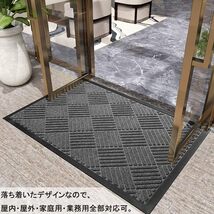 グレータイプ1 45x75cm Forhomelife 玄関マット 屋外 泥落とし 入口マット 室内 おしゃれ ドアマット 滑り止_画像2