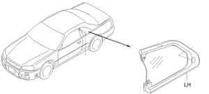 日産 純正 スカイライン GT-R BNR34 サイドガラス プライバシーガラス仕様 助手席側 未使用 ★デッドストック★ 【メーカー在庫わずか】